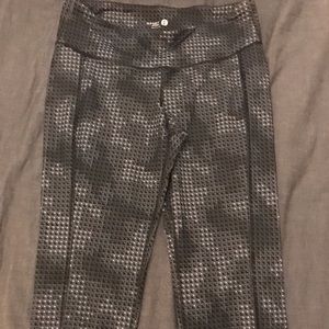 Black & gray patterned workout pants